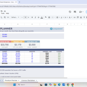 Savings & Goals Tracker – Template 2