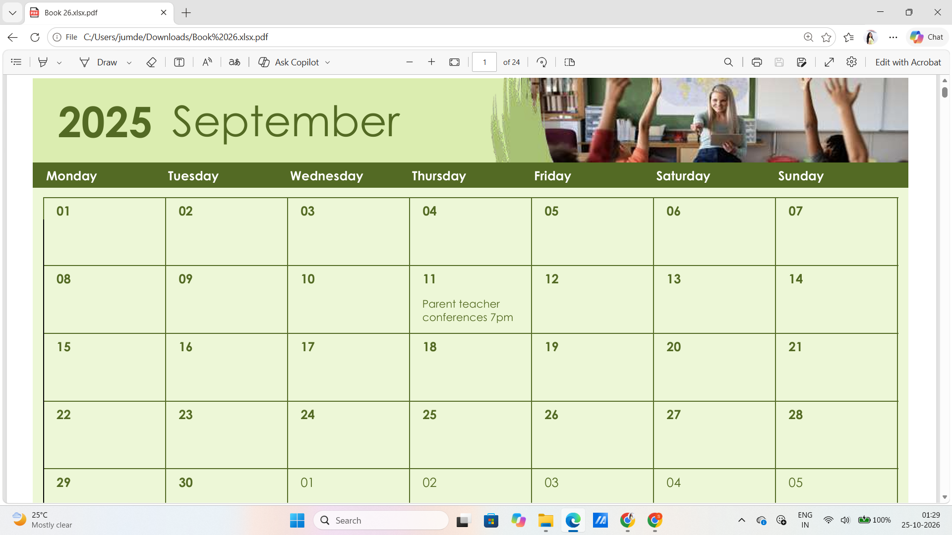 Monthly Goal Planner