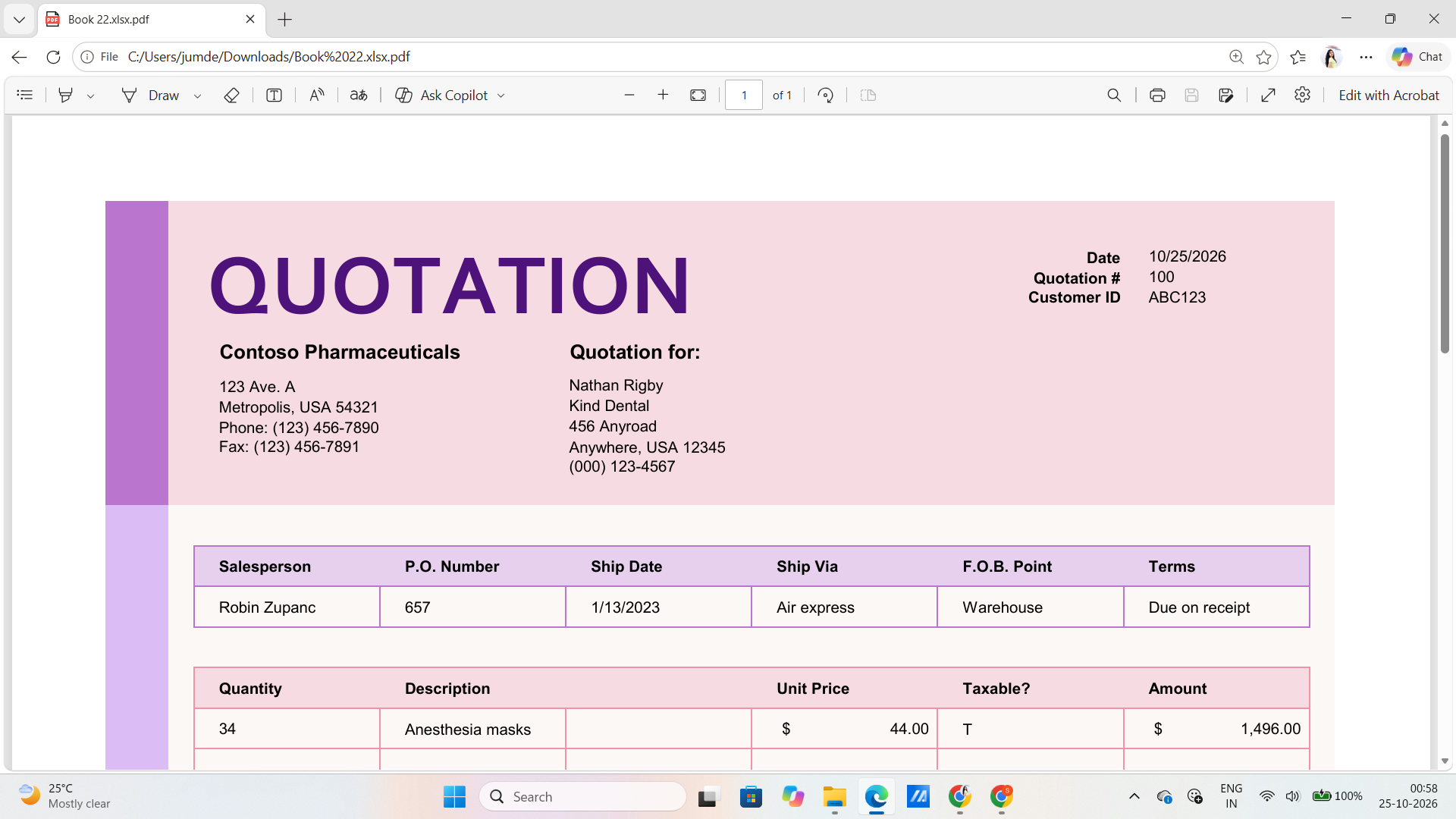 Quotation & Estimate Template